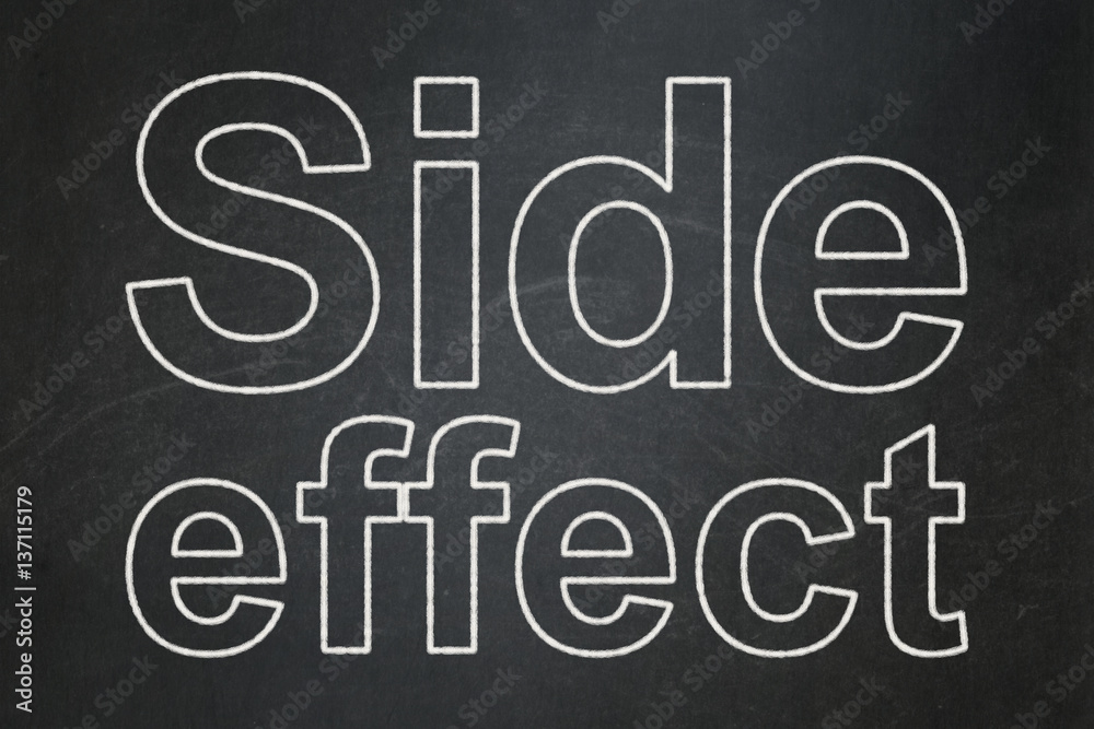 Obraz premium Medicine concept: Side Effect on chalkboard background