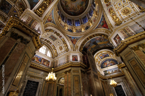 The interior of St. Isaac s Cathedral.
