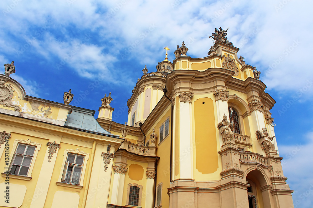 St. George's Cathedral, a baroque-rococo cathedral in the city of Lviv, Ukraine