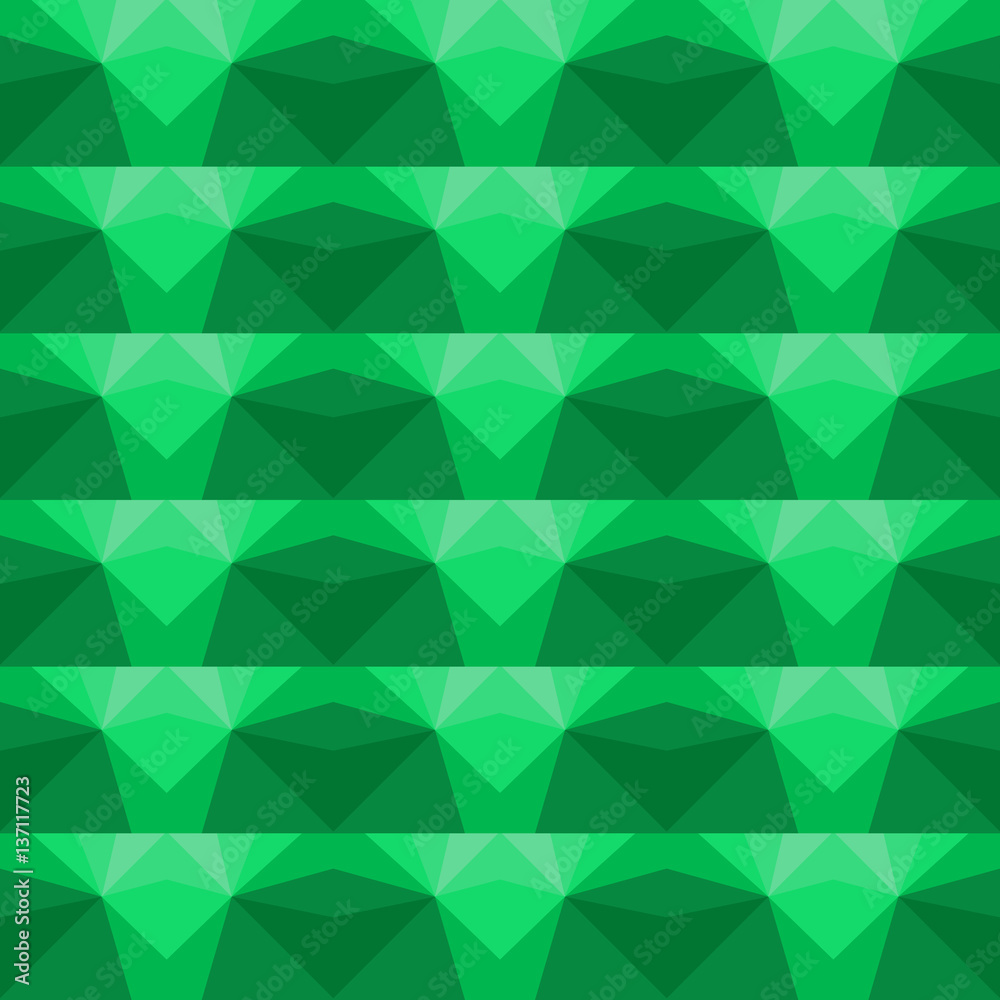 Fototapeta premium Multicolor geometric pattern in bright green.