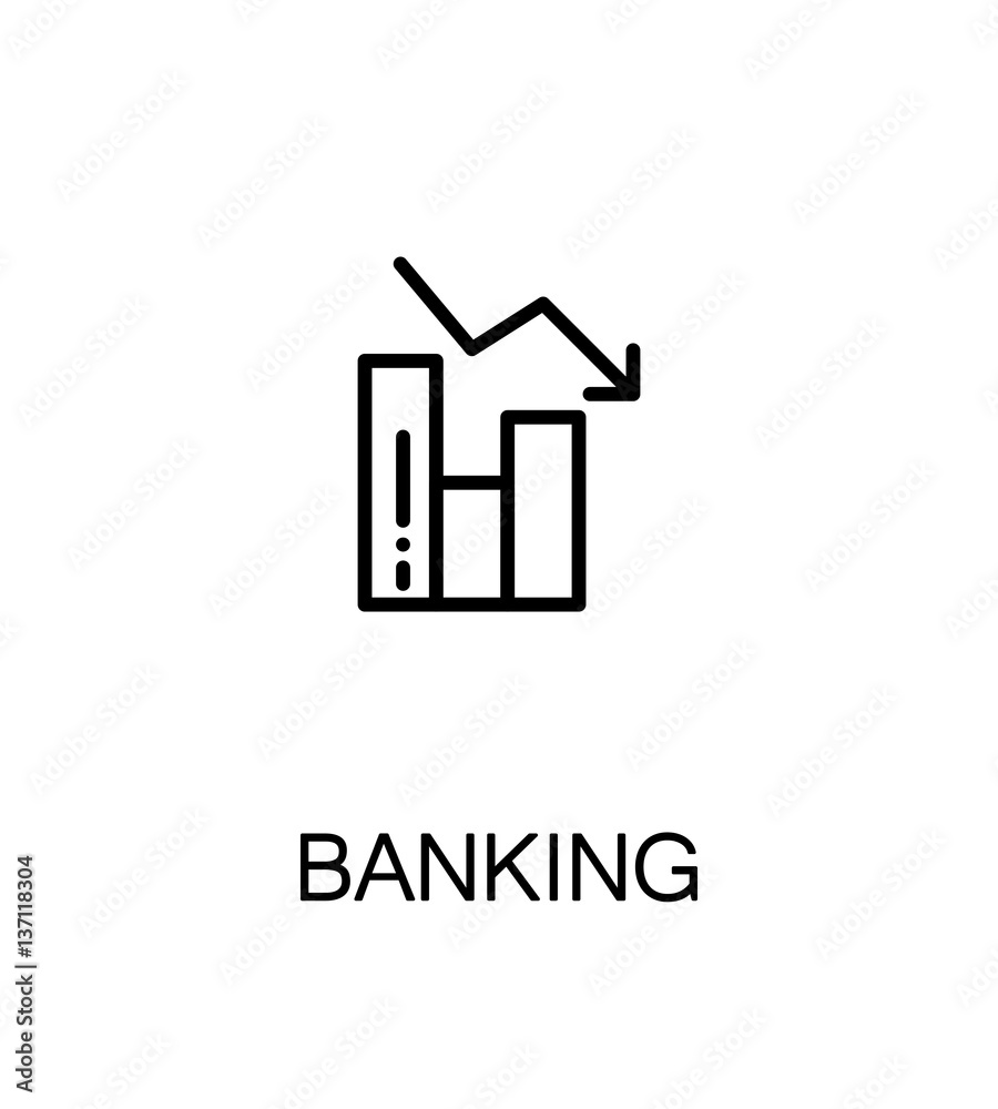 Banking flat icon. Banking flat icon.