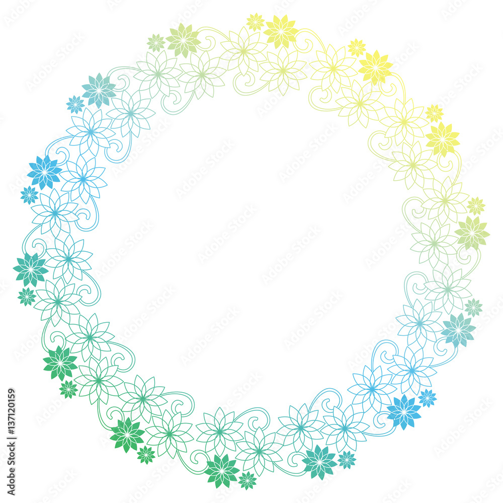 Beautiful round gradient frame. Raster clip art. Beautiful round gradient frame. Raster clip art.