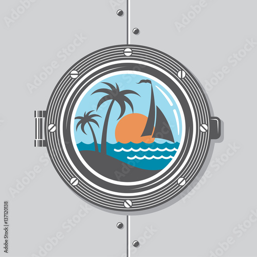 image of ship porthole with glass
