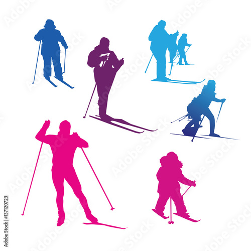Winter sport silhouette