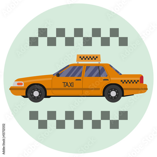 Taxi car vector illustration