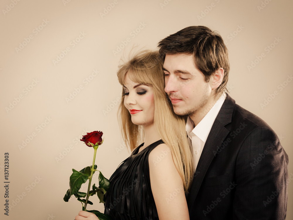 Happy elegant couple lovers. Happy elegant couple lovers.