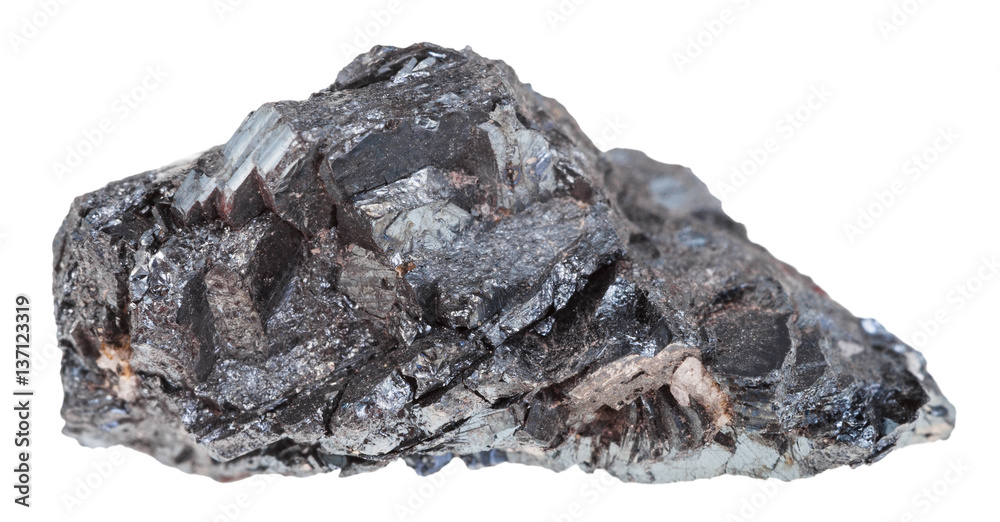raw hematite (iron ore) stone isolated