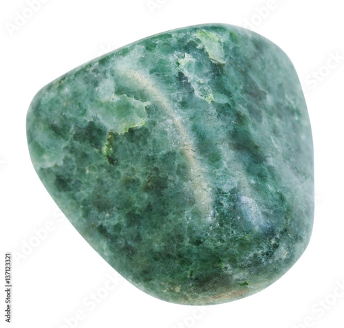 polished green jadeite stone isolated