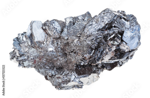 specimen of hematite (iron ore) stone isolated photo