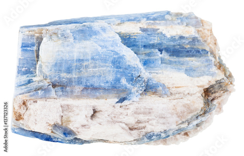 natural kyanite stone isolated on white