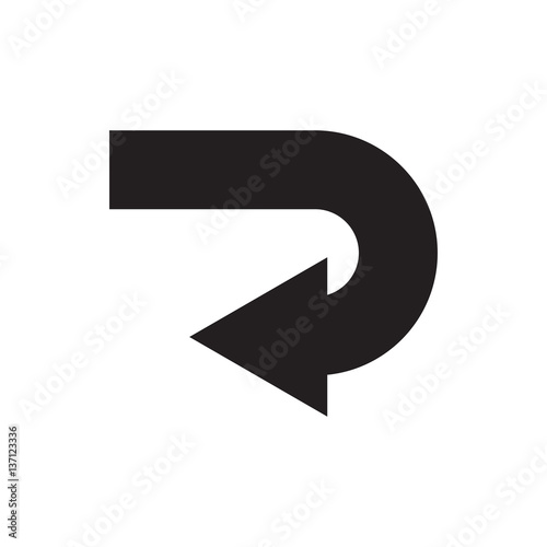 back arrow icon illustration