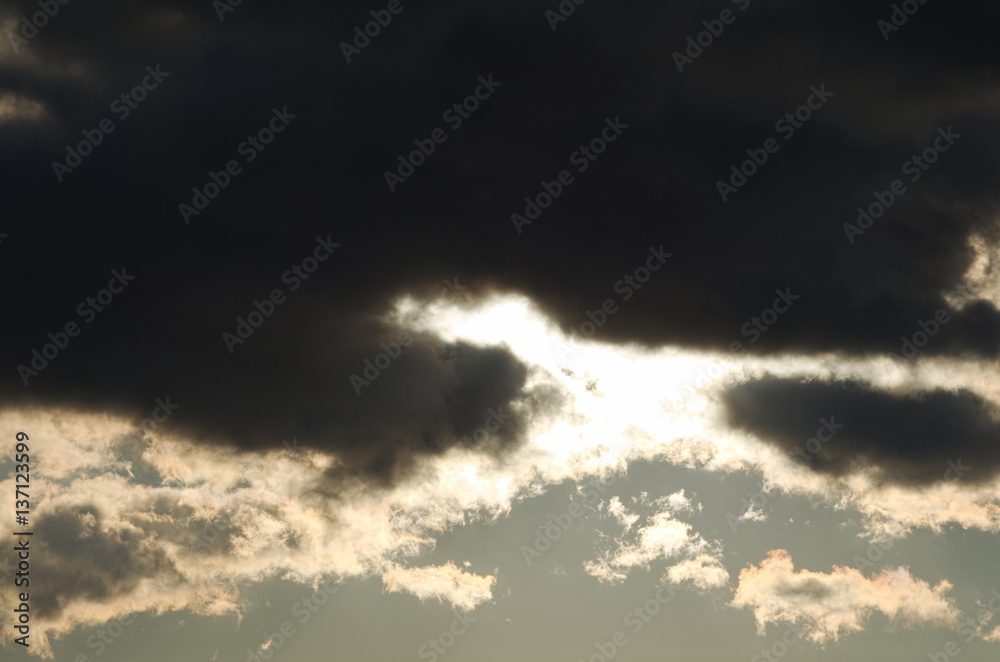 Black Clouds Covering Sun