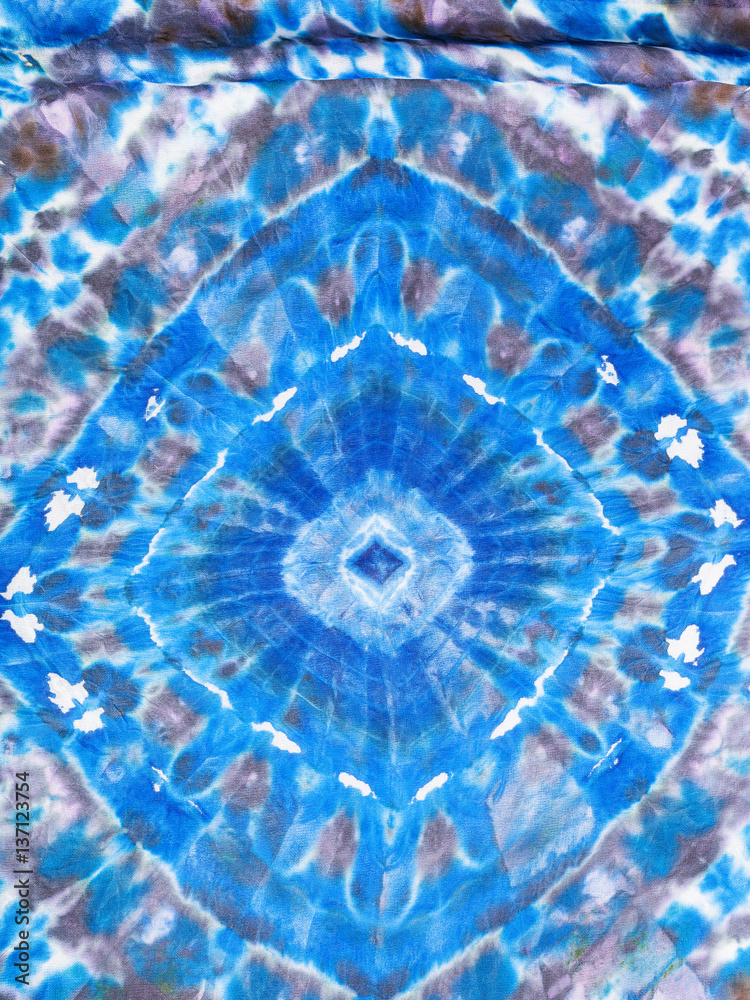 silk scarf with abstract blue geometric ornament silk scarf with abstract blue geometric ornament