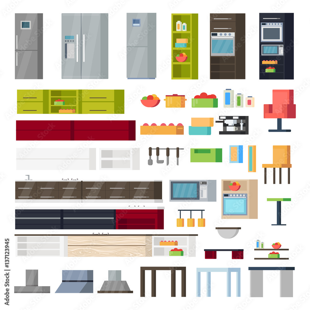 Kitchen Interior Elements Collection