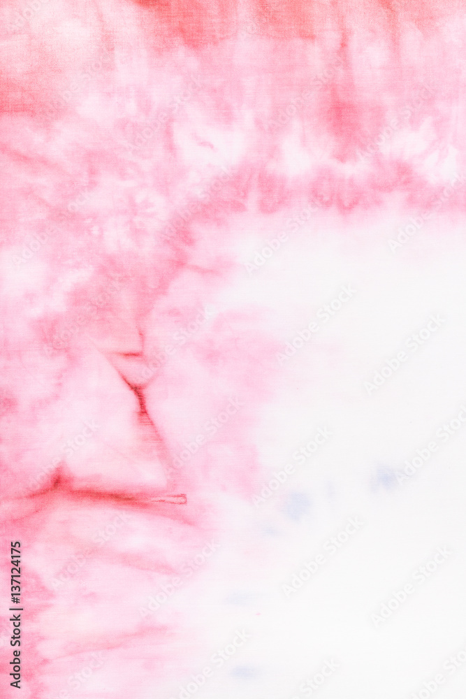 pink pattern dyed on white silk fabric pink pattern dyed on white silk fabric