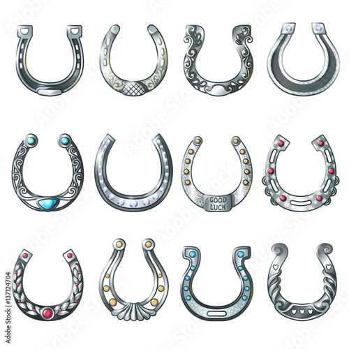 Steel Ornate Horseshoes Collection