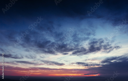 colorful sky with sun background in mountains. sunset  sunrise