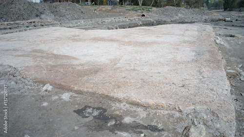 Roman excavation Mainz Gonsenheim, Rheinland-Palatinate, Germany - 01.04.2014 photo