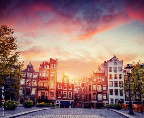 Photography Amsterdam canal on the west.