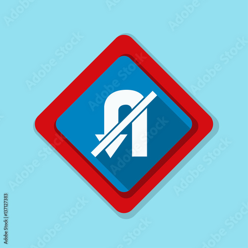 No U-Turn Sign illustration