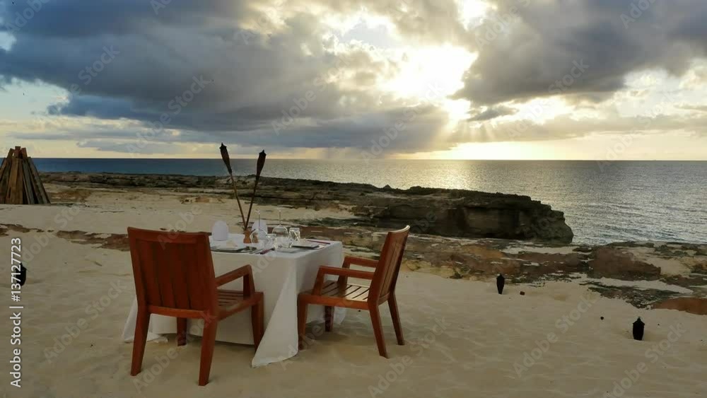 Dinner at the beach - Turcs and Caicos Island Dinner at the beach - Turcs and Caicos Island