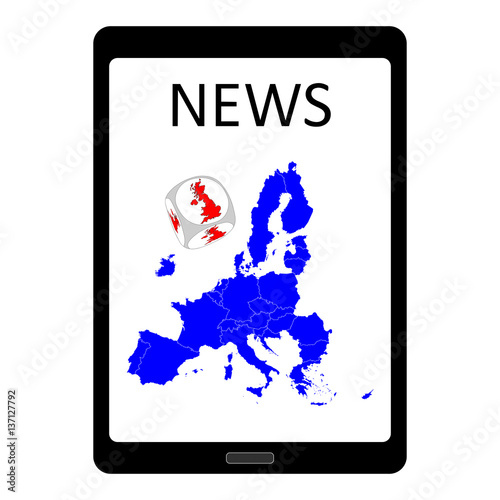 Tablet Computer mit Brexit News