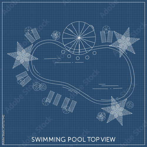 Swimming pool Top View