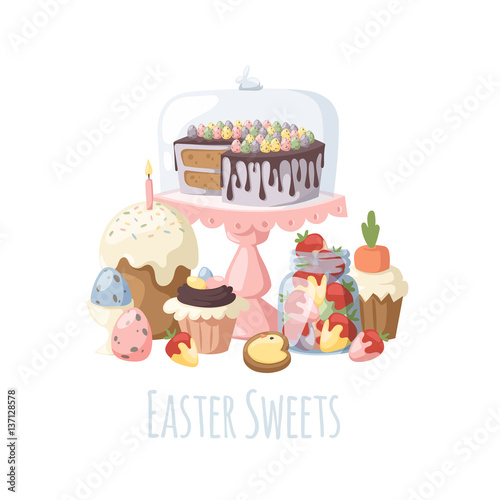 Easter holiday vector illustration