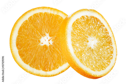 Slice orange isolated on a white background