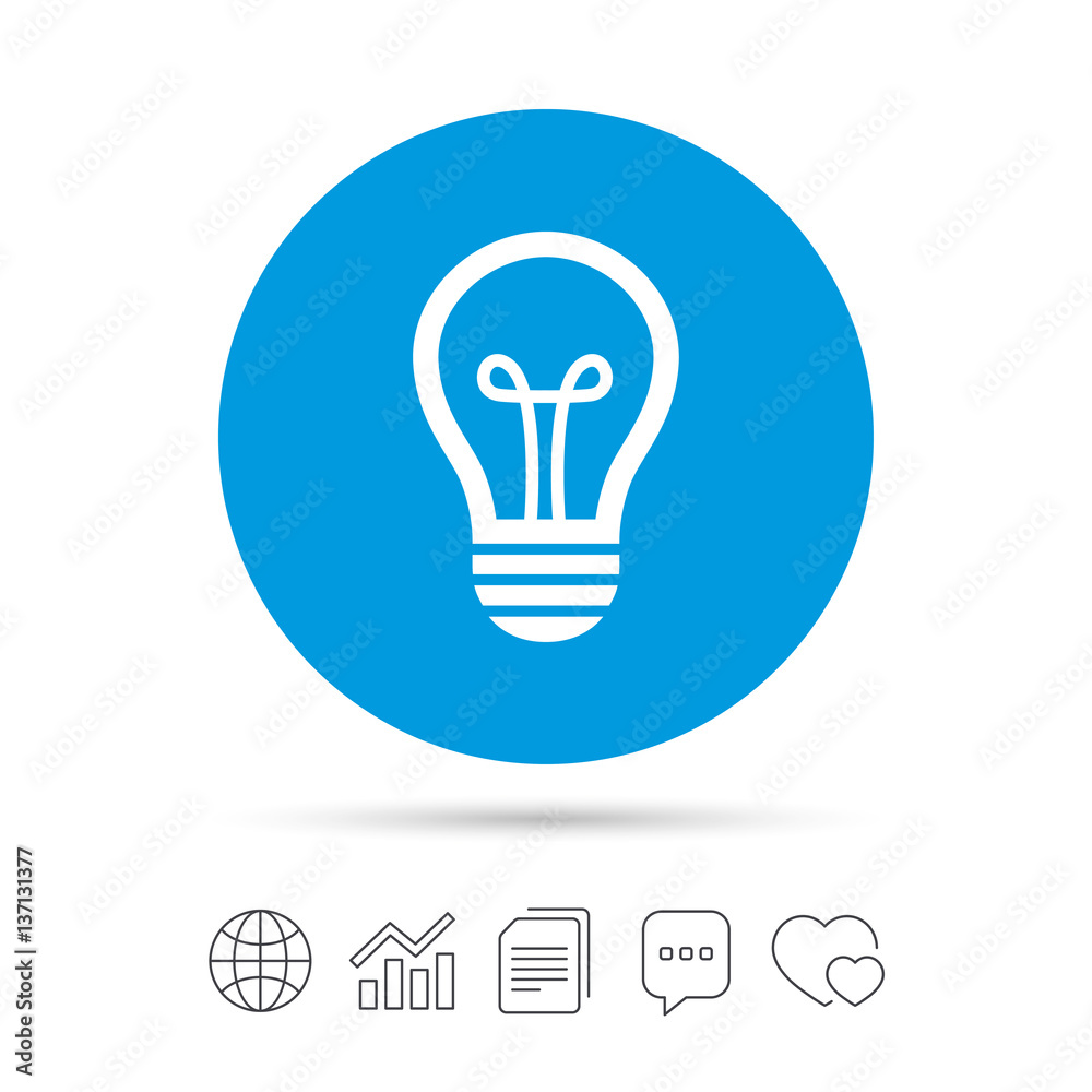 Light lamp sign icon. Idea symbol. Light lamp sign icon. Idea symbol.