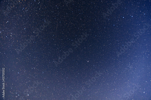 fantastic winter meteor shower and the snow-capped mountains.