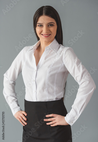 Attractive business woman photo