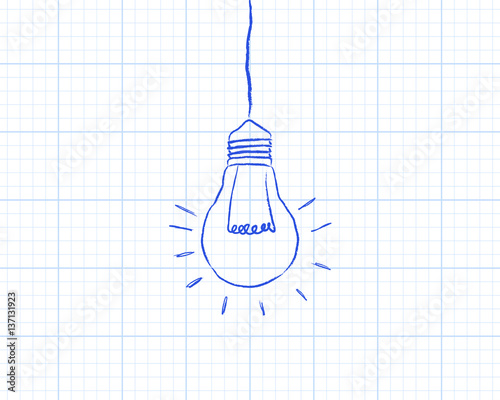 Hanging Light Bulb Graph Paper