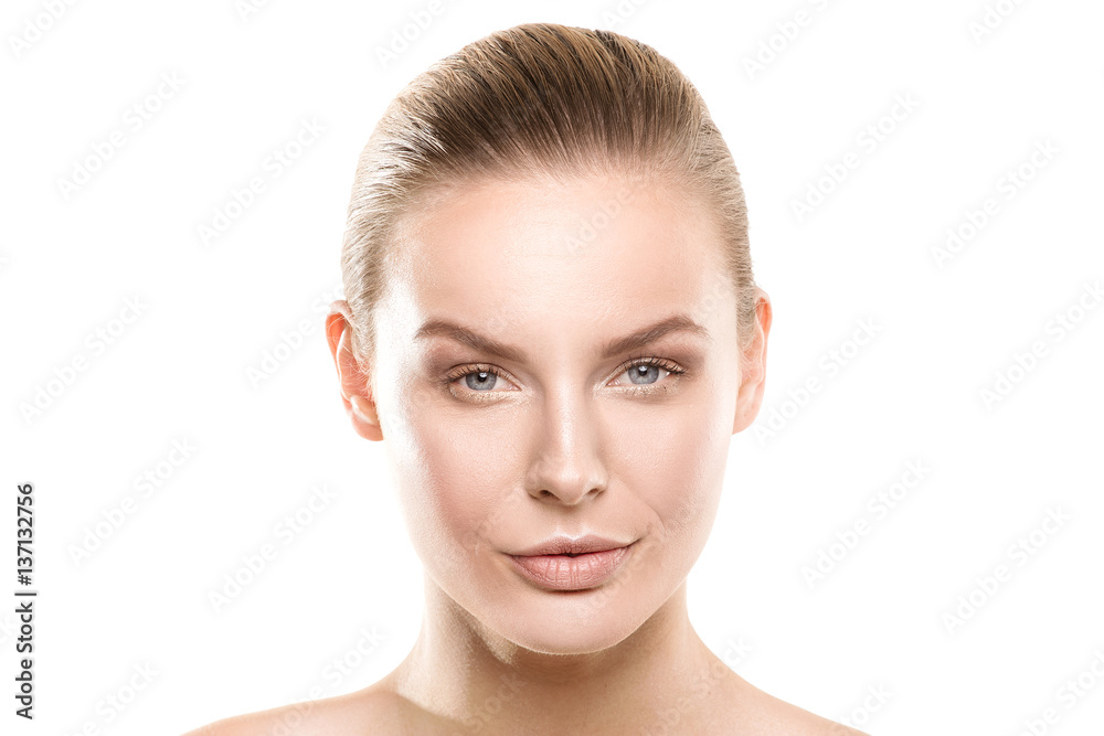 Beauty portrait of blonde woman. Beauty portrait of blonde woman.