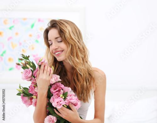 Young happy woman with beau...