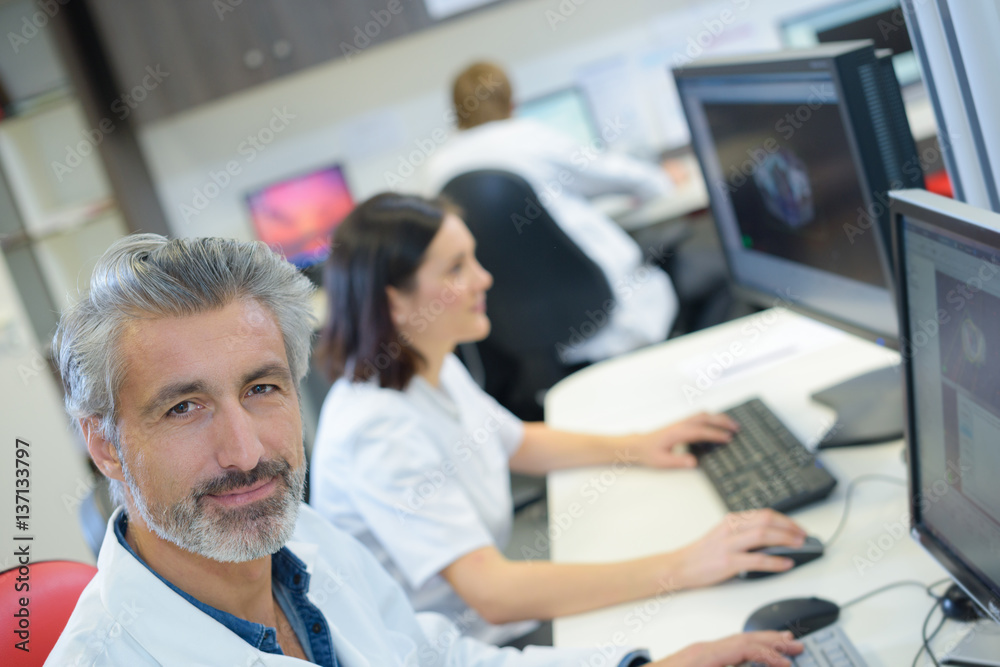 Obraz premium workers using the computer