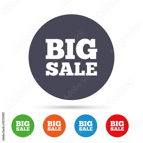 Big sale sign icon. Special offer symbol.