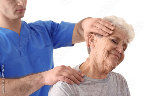 Physiotherapist working wit...