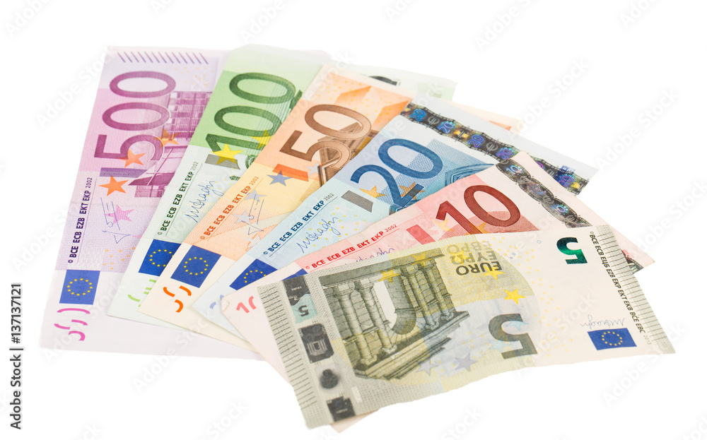 Euro banknotes