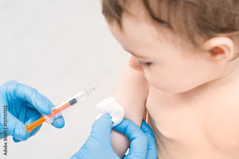 Vaccination little girl. Vaccination little girl.