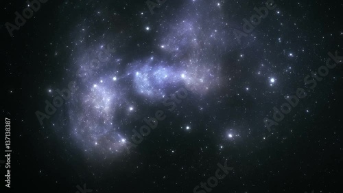 Time lapse video from Space or Universe, expansion of the nebula and movement of space objects