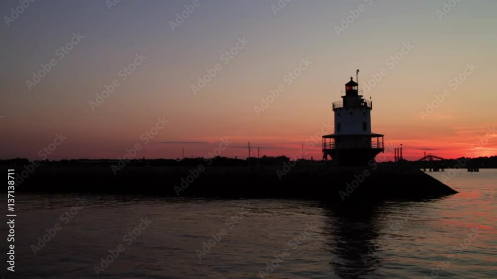 Bug Light Lighthouse in Portland Maine at sunset Bug Light Lighthouse in Portland Maine at sunset