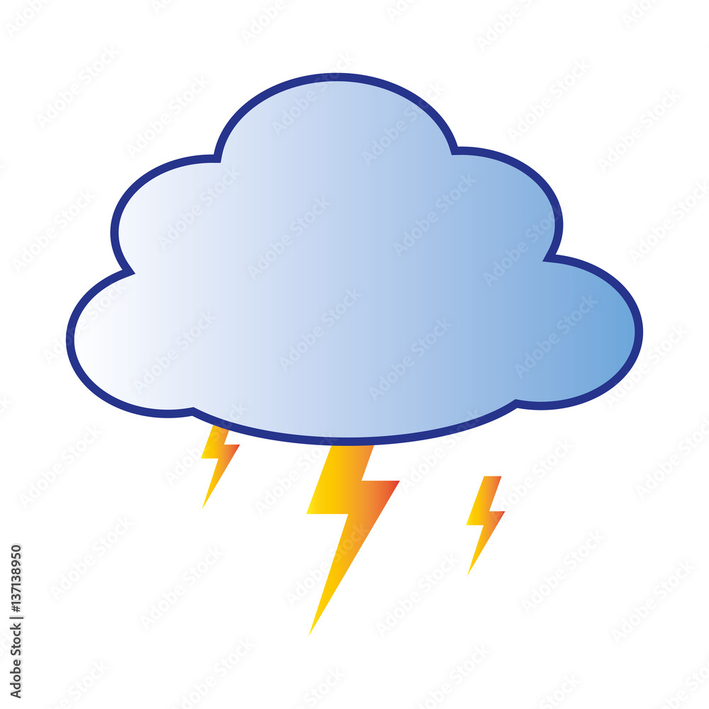 storm with cloud and thunder vector illustration storm with cloud and thunder vector illustration