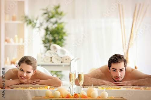 Young happy couple relaxing...