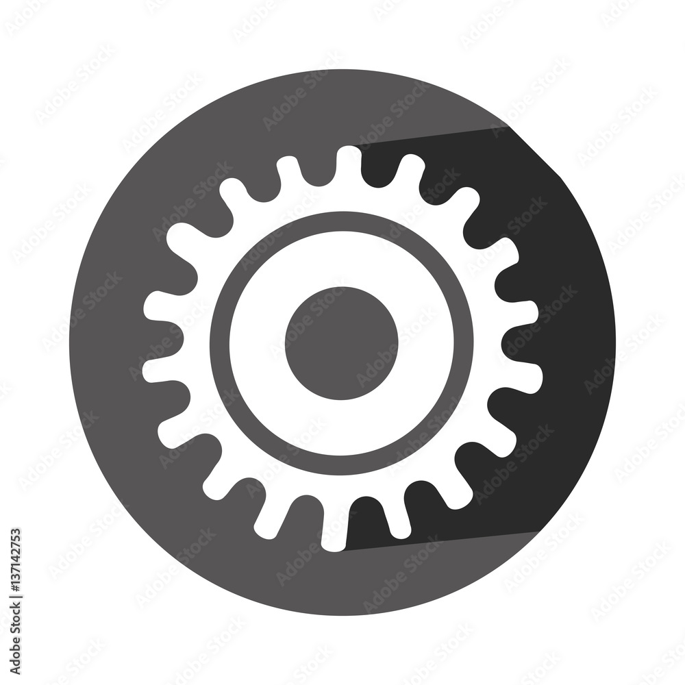 monochrome silhouette with gear of wheel vector illustration monochrome silhouette with gear of wheel vector illustration