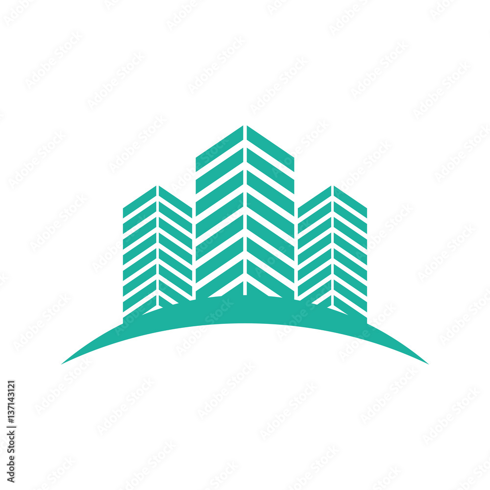 Fototapeta premium city buildings symbol icon vector illustration graphic design