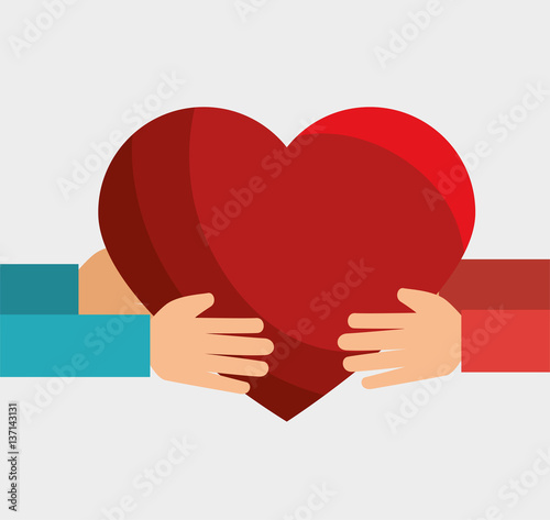 heart gift love icon vector illustration design