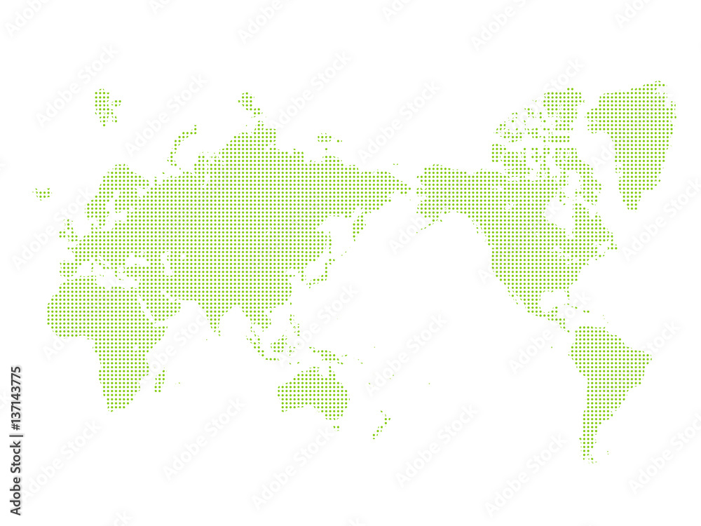 世界地図　点描　日本地図　グローバル