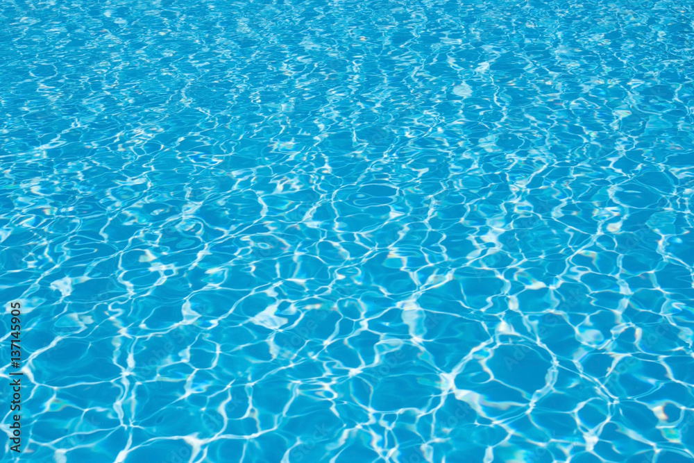 Blue pool water background, wave. Clean and bright water in swimming pool.  Stock Photo | Adobe Stock