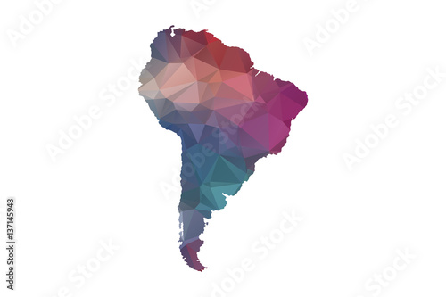 Photo low poly south america